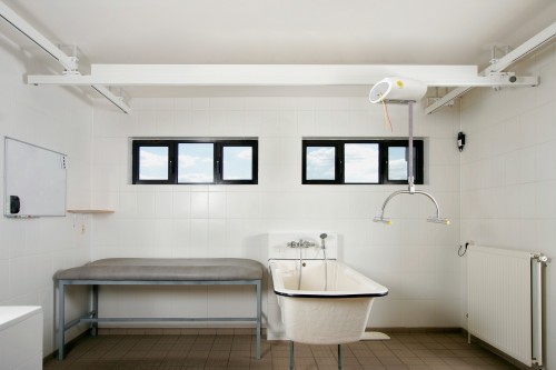 Handi-Move - Long Term Care Facilities - Ceiling system in bedrooms and bathrooms - Ceiling track rail , Ceiling motor , Transverse rails