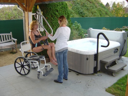 Handi-Move - Other transfer solutions - Jacuzzis now also accessible for people with reduced mobility - Wall lift