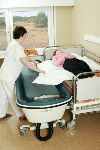 HANDI-roll board ; Shower-bathing trolley - Handi-Move Patient lift hoist