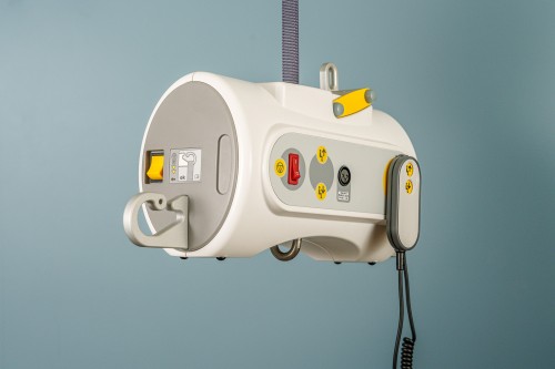 Portable ceiling hoist with "tarzan" system - Handi-Move Patient lift hoist