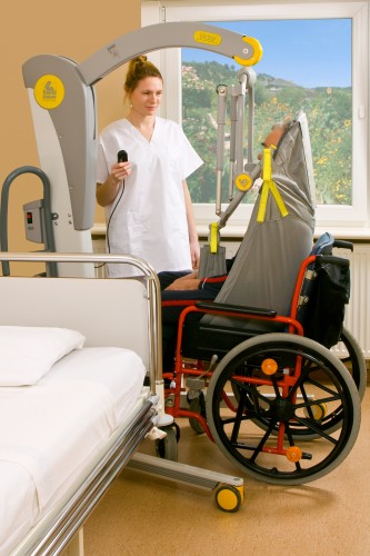 Mobile hoist 2600 (Victor) ; Mobile hoists with tilting spreader bar 2610 (Victor) ; Electric tilting spreader bar - Handi-Move Patient lift hoist