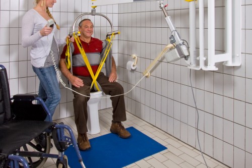 Wall lift ; Hygiene sling ; Standard spreader bar - Handi-Move Patient lift hoist