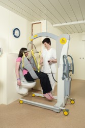 Mobile hoist 2600 (Victor) ; Hygiene sling - Handi-Move Patient lift hoist