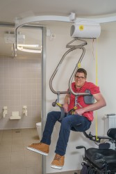 Ceiling lift - independent use ; Ceiling track rails ; Handi-Move Body Support® - Handi-Move Patient lift hoist
