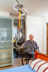 Ceiling lift - independent use ; Ceiling track rails ; Handi-Move Body Support® - Handi-Move Patient lift hoist
