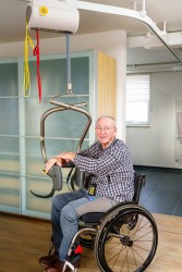 Ceiling lift - independent use ; Ceiling track rails ; Handi-Move Body Support® - Handi-Move Patient lift hoist