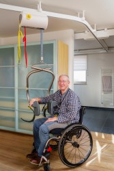 Ceiling lift - independent use ; Ceiling track rails ; Handi-Move Body Support® - Handi-Move Patient lift hoist