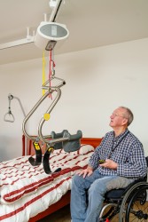 Ceiling lift - independent use ; Ceiling track rails ; Handi-Move Body Support® - Handi-Move Patient lift hoist