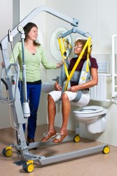 Mobile hoist 1641 ; Hygiene sling - Handi-Move Patient lift hoist