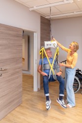 Portable ceiling hoist with "tarzan" system - Handi-Move Patient lift hoist